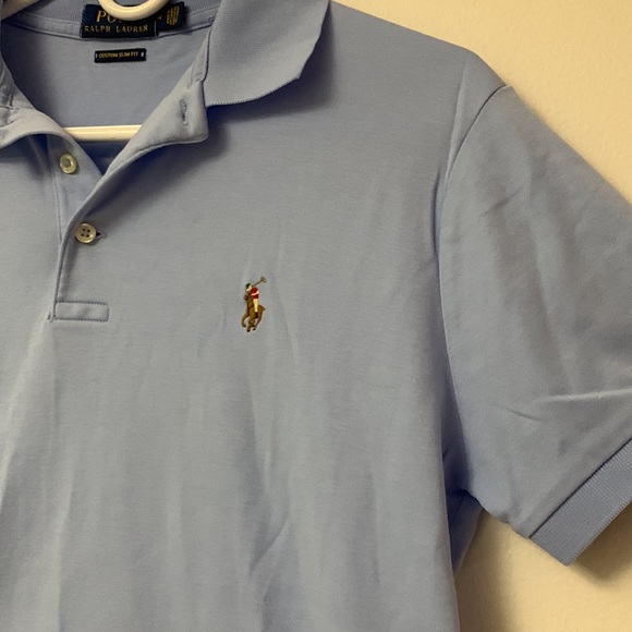 Light blue polo Ralph Lauren, custom slim fit Medium - Picture 3 of 7